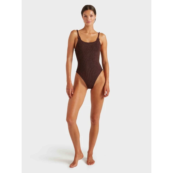 Hunza G Camille Swim
Metallic Chocolate, view 5
