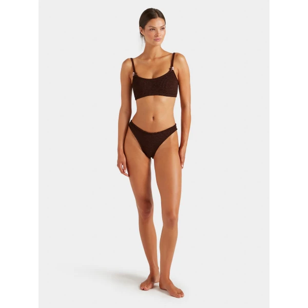 Hunza G Cassie Beaded Bikini
Metallic Chocolate, view 5