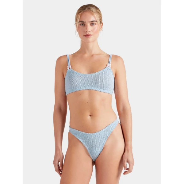 Hunza G Cassie Beaded Bikini
Metallic Ice Blue, view 2