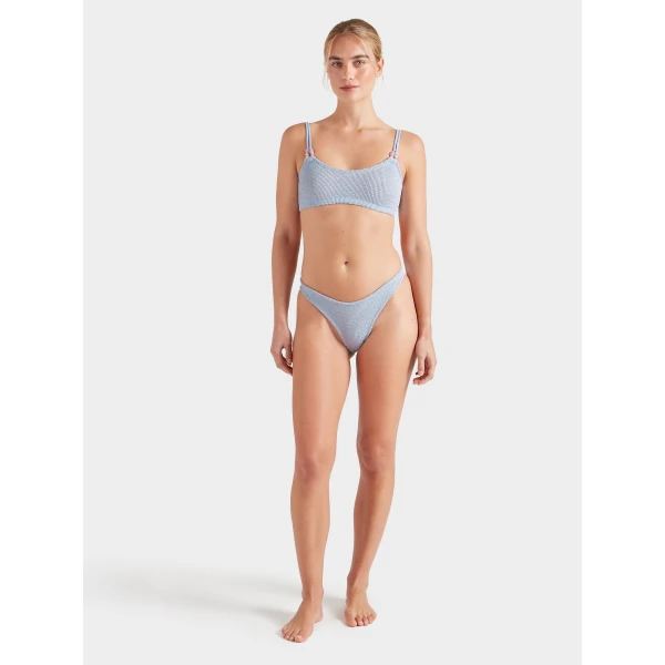 Hunza G Cassie Beaded Bikini
Metallic Ice Blue, view 3