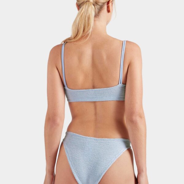 Metallic Ice Blue - Hunza G Crinkle Swimwear - One Size - Shop at Coveti