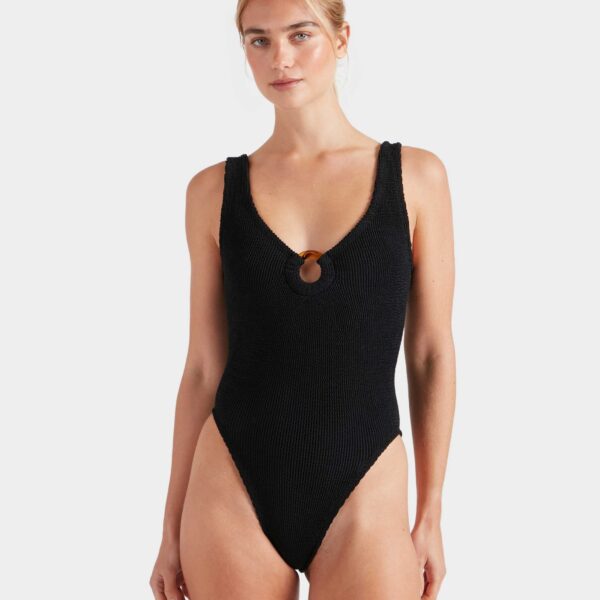 Black - Hunza G Crinkle Swimwear - One Size - Shop at Coveti