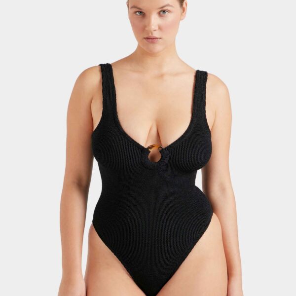 Black - Hunza G Crinkle Swimwear - One Size - Shop at Coveti