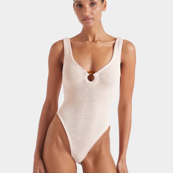 Blush - Hunza G Crinkle Swimwear - One Size - Shop at Coveti