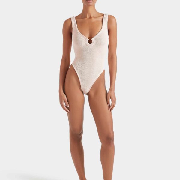 Blush - Hunza G Crinkle Swimwear - One Size - Shop at Coveti