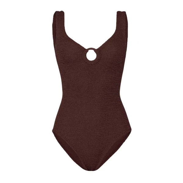 Hunza G Coverage Celine Swim With Tonal Hoops