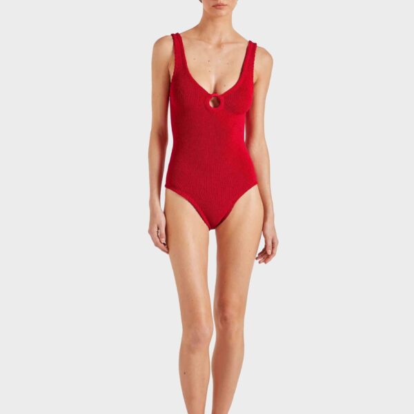 Red - Hunza G Crinkle Swimwear - One Size - Shop at Coveti