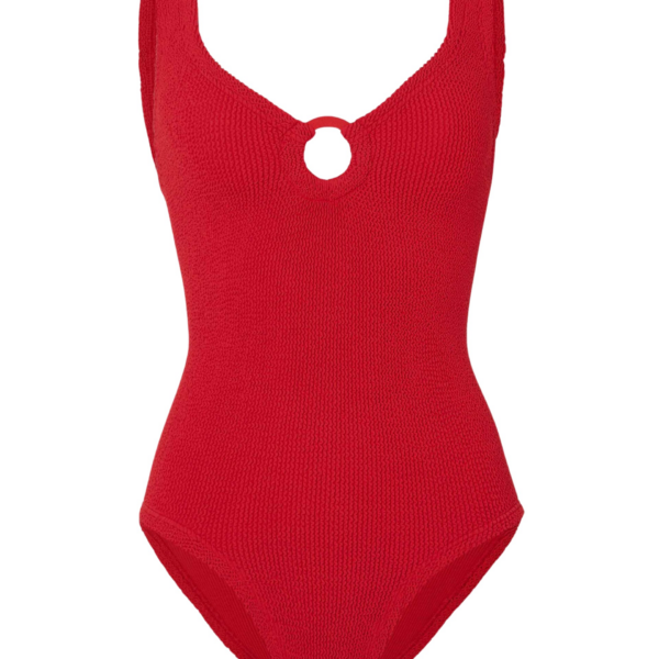 Hunza G Coverage Celine Swim With Tonal Hoops