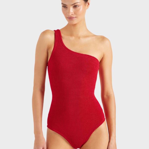 Red - Hunza G Crinkle Swimwear - One Size - Shop at Coveti