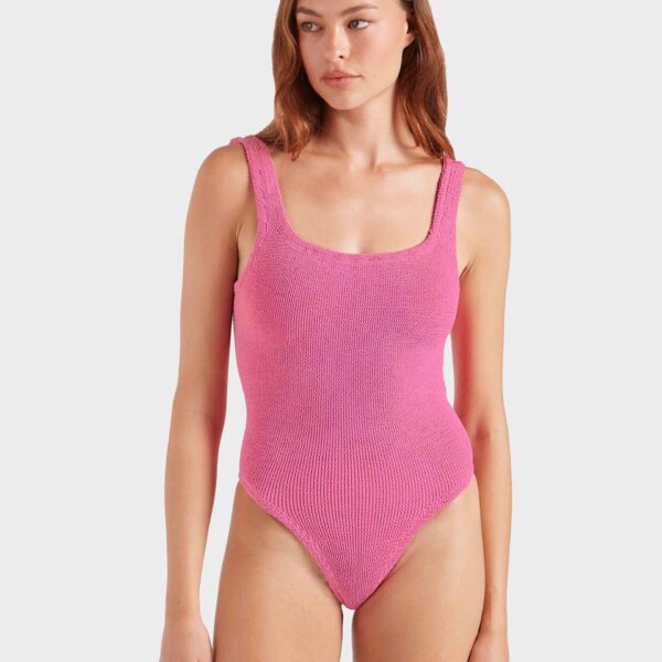 Candy Pink - Hunza G Crinkle Swimwear - One Size - Shop at Coveti