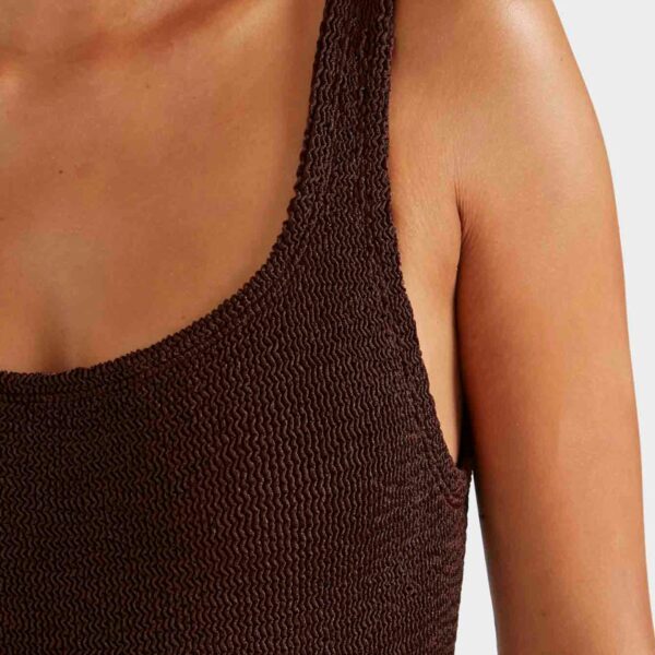 Metallic Chocolate - Hunza G Crinkle Swimwear - One Size - Shop at Coveti