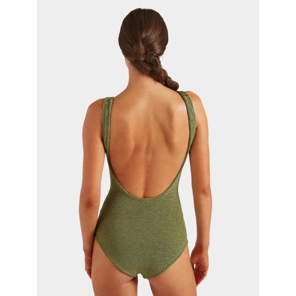 Hunza G Coverage Square Neck Swim
Metallic Moss, view 3