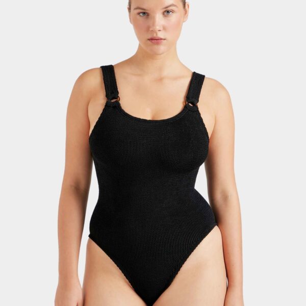 Black - Hunza G Crinkle Swimwear - One Size - Shop at Coveti