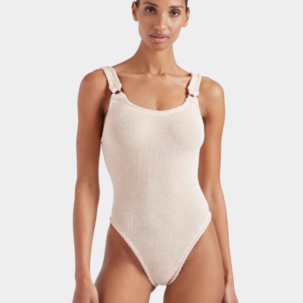 Blush - Hunza G Crinkle Swimwear - One Size - Shop at Coveti