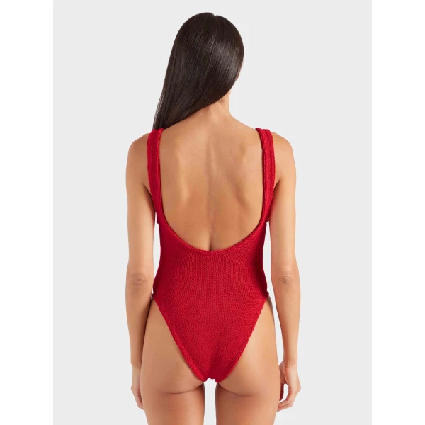 Hunza G Domino Swim With Tonal Hoops
Red, view 3