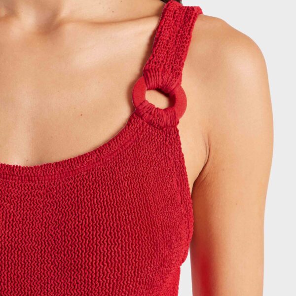 Red - Hunza G Crinkle Swimwear - One Size - Shop at Coveti