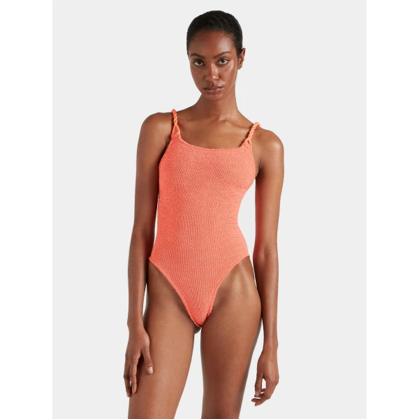 Hunza G For La Samanna, A Belmond Hotel Camille Swim
Metallic Coral, view 2