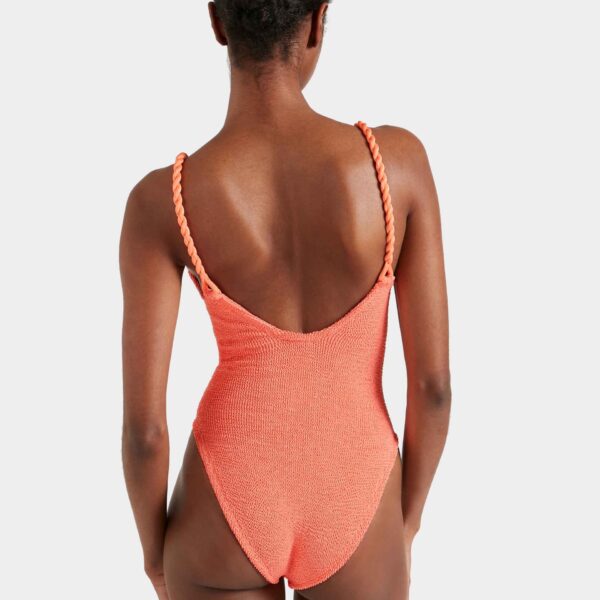 Metallic Coral - Hunza G Crinkle Swimwear - One Size - Shop at Coveti