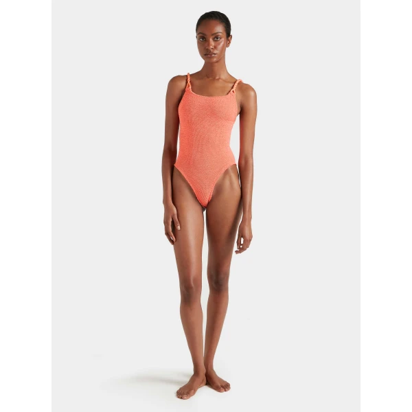 Hunza G For La Samanna, A Belmond Hotel Camille Swim
Metallic Coral, view 6