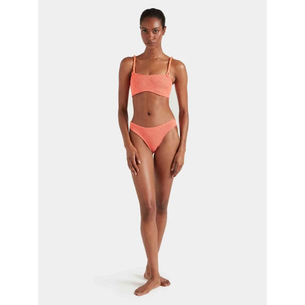 Hunza G For La Samanna, A Belmond Hotel Phoebe Bikini
Metallic Coral, view 5