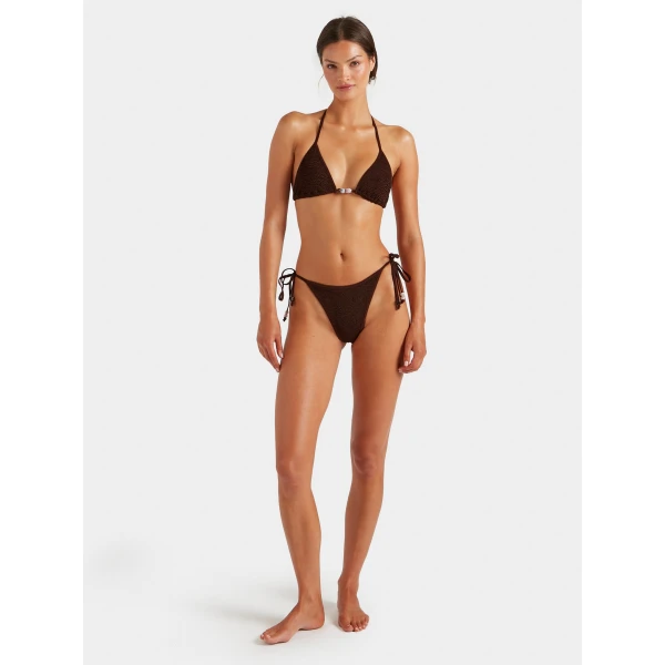 Hunza G Gina Beaded Bikini
Metallic Chocolate, view 5