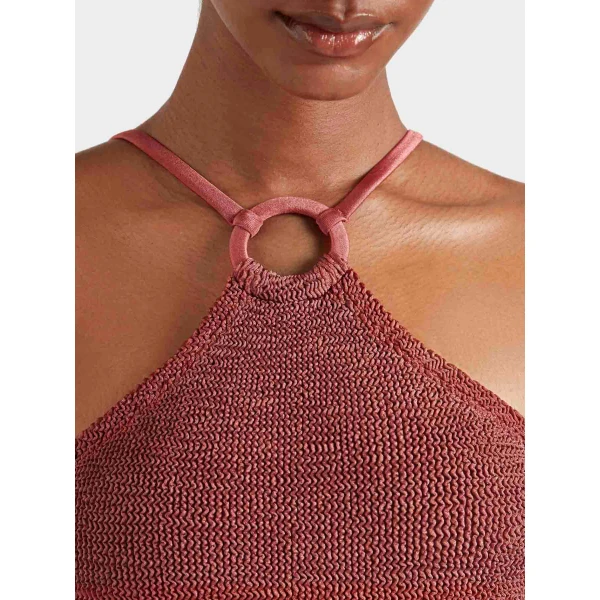 Hunza G Jasmine Swim With Tonal Hoop
Metallic Rosewood, view 4