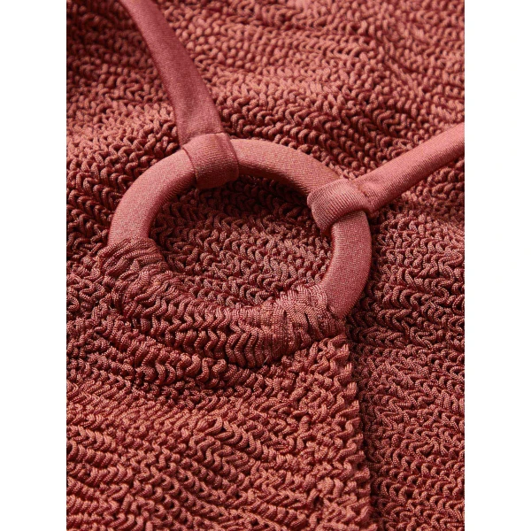 Hunza G Jasmine Swim With Tonal Hoop
Metallic Rosewood, view 6
