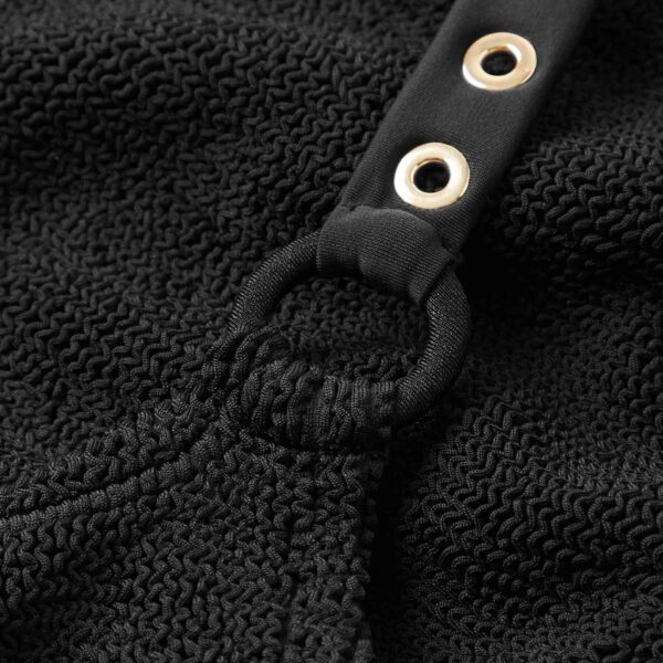 Black/Gold - Hunza G Crinkle Swimwear - One Size - Shop at Coveti
