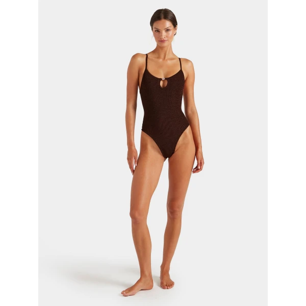 Hunza G Mia Beaded Swim
Metallic Chocolate, view 5