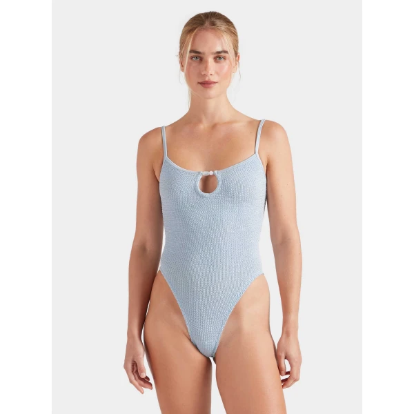Hunza G Mia Beaded Swim
Metallic Ice Blue, view 2