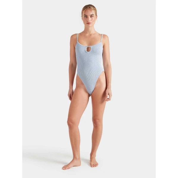 Hunza G Mia Beaded Swim
Metallic Ice Blue, view 5