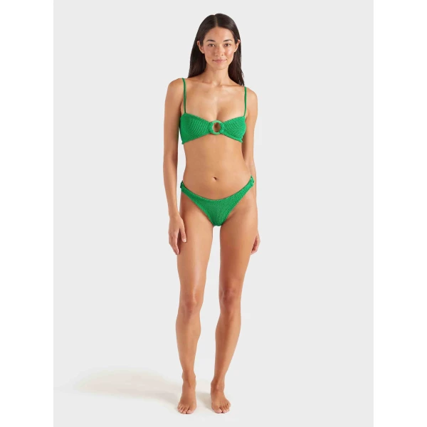 Hunza G Misty Bikini With Tonal Hoops
Emerald, view 6