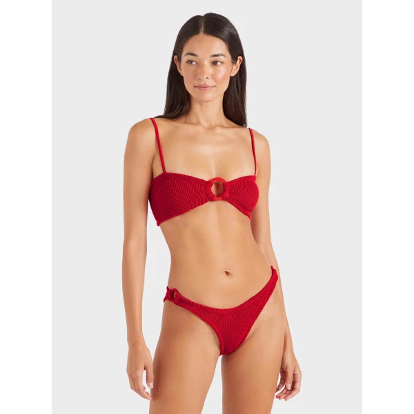Hunza G Misty Bikini With Tonal Hoops
Red, view 2