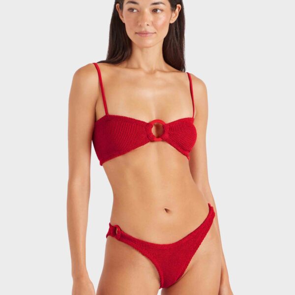 Red - Hunza G Crinkle Swimwear - One Size - Shop at Coveti