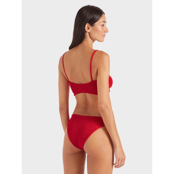 Hunza G Misty Bikini With Tonal Hoops
Red, view 3
