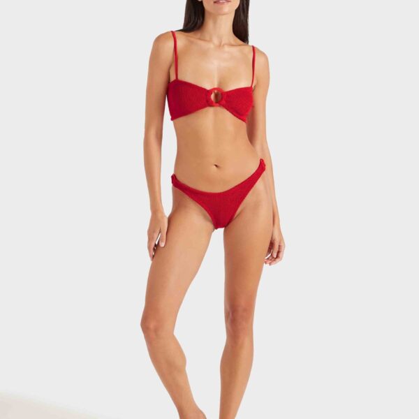 Red - Hunza G Crinkle Swimwear - One Size - Shop at Coveti