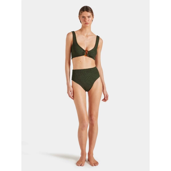 Hunza G Nadine Bikini
Metallic Khaki, view 5