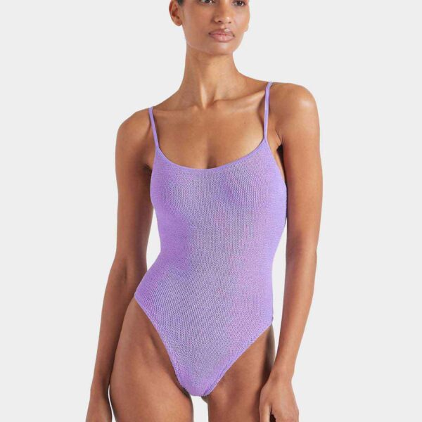 Lilac - Hunza G Crinkle Swimwear - One Size - Shop at Coveti