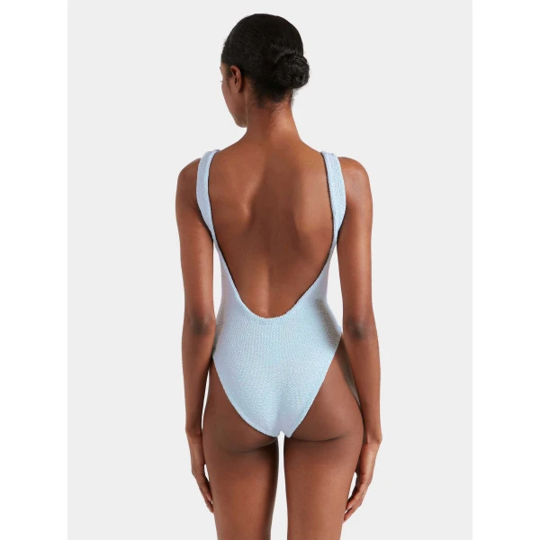 Hunza G Square Neck Swim
Metallic Ice Blue, view 3