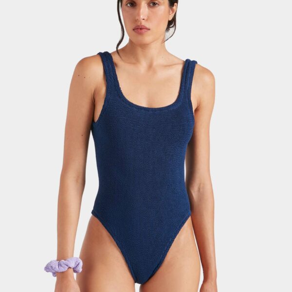 Navy - Hunza G Crinkle Swimwear - One Size - Shop at Coveti