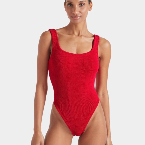 Red - Hunza G Crinkle Swimwear - One Size - Shop at Coveti