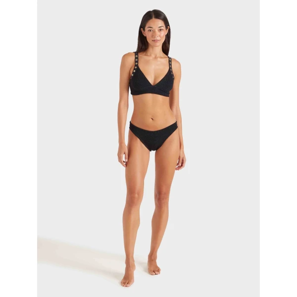 Hunza G Tessa Eyelet Bikini
Black/Gold, view 6