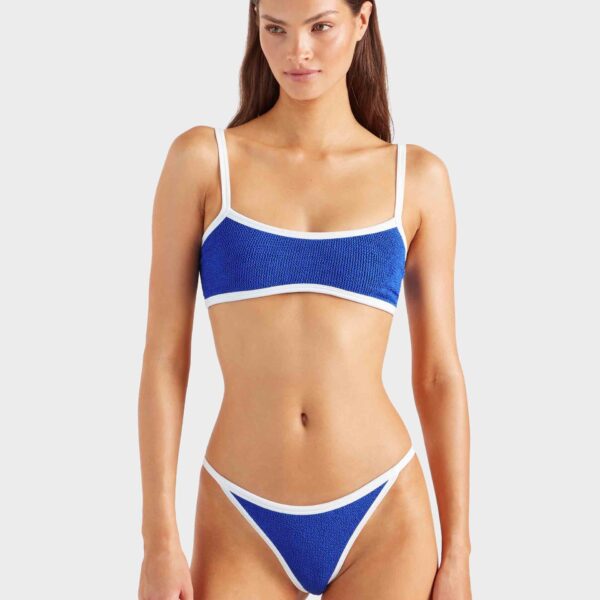 Royal Blue/White - Hunza G Crinkle Swimwear - One Size - Shop at Coveti