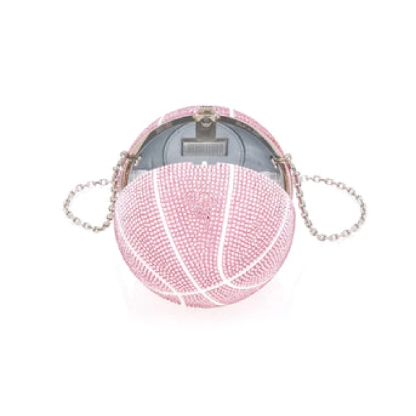 Judith Leiber Basketball Pink - Judith Leiber Crystal Clutch - Luxury Evening Bag - Shop at Coveti