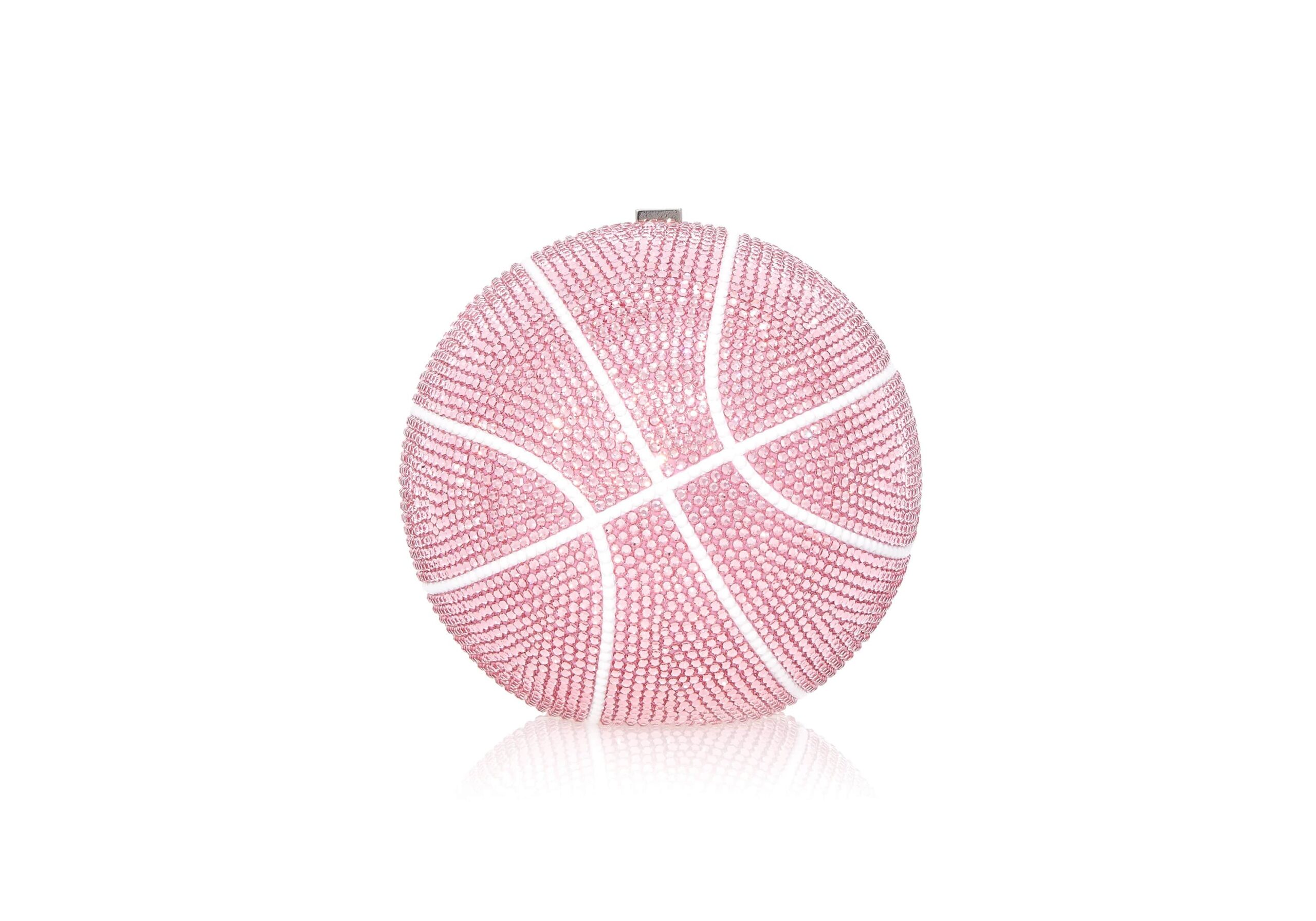 Judith Leiber Basketball Pink - Judith Leiber Crystal Clutch - Luxury Evening Bag - Shop at Coveti