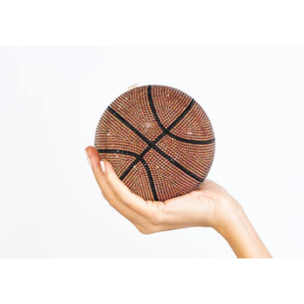 Judith Leiber Basketball - Judith Leiber Crystal Clutch - Luxury Evening Bag - Shop at Coveti