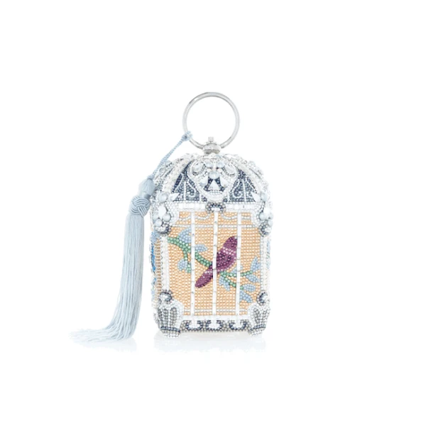 Judith Leiber Birdcage Solarium Handbag - Judith Leiber Crystal Clutch - Luxury Evening Bag - Shop at Coveti