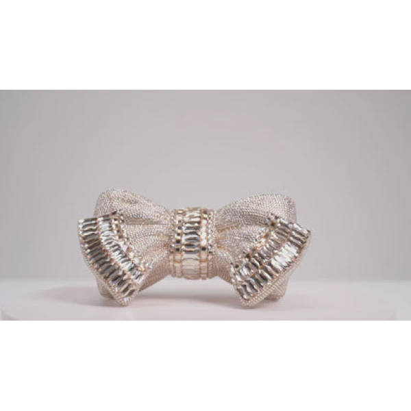Judith Leiber Bow Deco Gems Champagne - Judith Leiber Crystal Clutch - Luxury Evening Bag - Shop at Coveti