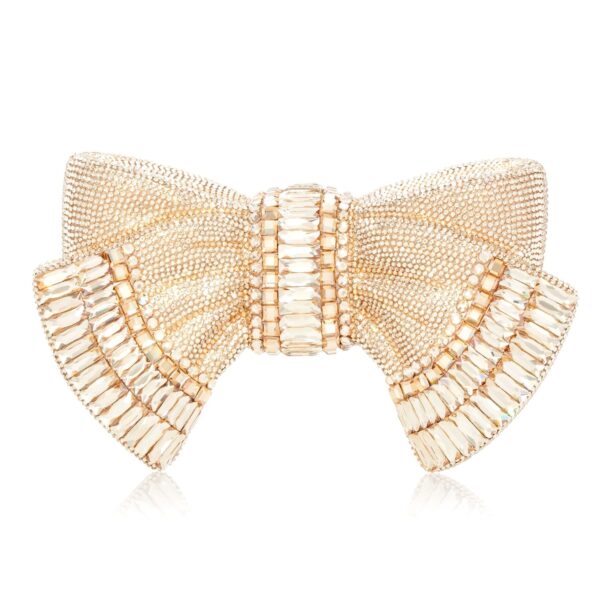 Judith Leiber Bow Deco Gems Champagne - Judith Leiber Crystal Clutch - Luxury Evening Bag - Shop at Coveti