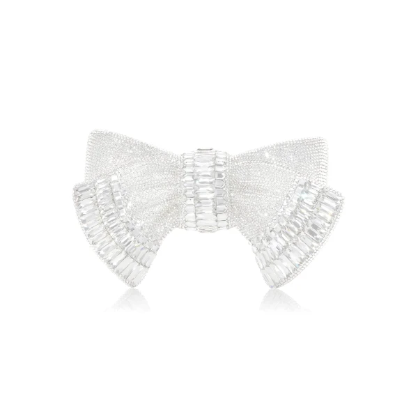 Judith Leiber Bow Deco Gems Silver